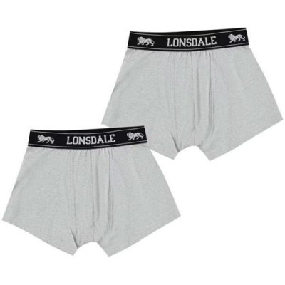 Lonsdale chlapčenské Trenky 2 pack šedé