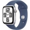 Apple Watch SE (2024) GPS 40mm Strieborné hliníkové telo - Denimový športový remienok S/M / 130-180 mm