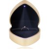 Šperky eshop LED darčeková krabička na prstene srdce lesklá zlatá G29.14