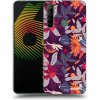 Picasee silikónový čierny obal pre Realme 6i - Purple Leaf