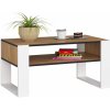 Ak furniture Domi dub remeselný zlatý / biely