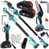 ONDRAGON Akumulátorová píla s mazaním 6″ + nožnice + teleskop do 4 m - 2× akumulátor 1,5 Ah (sada XXXL)