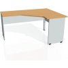 Pracovný stôl Gate, ergo, ľavý, 160x75,5x120 cm, buk/sivá
