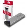 AXAGON EEM2-UG2, 10Gbps USB-C - M.2 NVMe SSD ARROW box, strieborný EEM2-UG2
