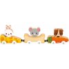 Drevený magnetický vláčik a domáce zvieratká