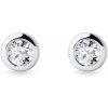 Diamantové bezel napichovačky z bieleho zlata KLENOTA K0662012