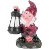 Dekorácia Strend Pro Gecco, trpaslík, 17x16x27 cm, keramika, solárna, 1 LED, AA