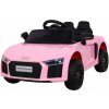 Vozidlo Auto Audi R8 na akumulátor pre deti MP3 Pilot Pena Koža Ružová