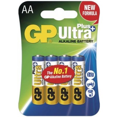 Batéria GP ultra alkalická PLUS AA, 4ks/ Blister