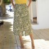 Midi sukňa na gombíky s potlačou khaki/kari 038 Blancheporte
