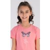 Vienetta Kids Detská nočná košeľa s krátkym rukávom Butterfly Farba: Oranžová, Veľkosť: 15/16