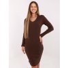 Rue Paris Dress-RV-SK-A1050.08 dark brown
