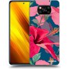 Picasee silikónový čierny obal pre Xiaomi Poco X3 - Hibiscus