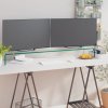 TV stolek / podstavec na monitor čiré sklo 120x30x13 cm Čirá 244133