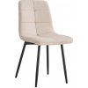 Tempo Kondela Jedálenská stolička, béžová Velvet látka/kov, DAMIA TYP 1