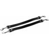 Whips Primal Bond Short Leather Connectors Black, 2 kožené spojovacie remienky s karabínami