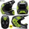 Fox Yth V1 Lean helmet, grey/yellow, YL