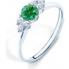 Zásnubný prsteň Fairytale: biele zlato, smaragd - PI-B-FAIR105-2 SAVICKI