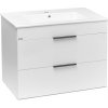 Kúpeľňová skrinka s umývadlom Jika Plan 80x44,1x62,2 cm biela H4537621763001