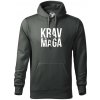 Nápis Krav Maga - Mikina pánska Cape s kapucňou - L ( Tmavá bridlica (sivá so zeleným nádychom) )