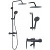 REA - Sprchový set s batériou 150mm Lungo čierny REA-P4113