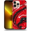 Picasee silikónový prehľadný obal pre Apple iPhone 13 Pro Max - Red black