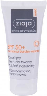 Ziaja Med Protective Tinted tónovací opalovací krém na pleť Natural SPF50+ 50 ml