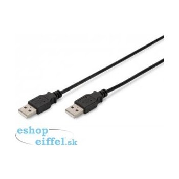 Digitus AK-300101-010-S USB 2.0 zástrčka A - USB 2.0 zástrčka A, 1m, černý