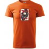 Sablio Tričko s potlačou Kráľovná hazardu - oranžové 5XL
