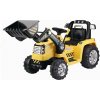 mamido Detský elektrický traktor Power s radlicou žltý