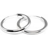 BR N0119S - Zlaté náušnice krúžky z bieleho zlata 15 mm 0.47 g