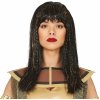 Guirca Čiernovlasá parochňa s flitrovými vlasmi Kleopatra