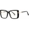 Techsuit – Anti-Blue Light Glasses Reflex PC okuliare proti modrému svetlu pre ženy oversized TR90 a PC rám AC šošovky – čierne