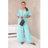Fashionweek Talianska súprava košele a nohavice k5963 Farba: mentolová, Veľkosť: Universal