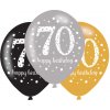 Amscan Latexové balóny narodeninové číslo 70- 6 ks
