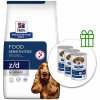 Hill's Prescription Diet z/d Alergia a starostlivosť o kožu granule pre psov 10 kg + 3 konzervy ZADARMO