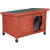 Búda pre psov Woody s rovnou strechou a dvierkami - veľ. S: Š 85 x H 57 x V 58 cm