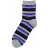 Detské ponožky Prúžky tenké fialová