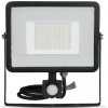 V-TAC PRO LED reflektor 50W s pohybovým senzorom so SAMSUNG čipmi, Neutrálna biela 4000 - 4500K
