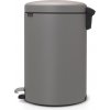 Odpadkový kôš s pedálom NewIcon 20 l mineral concrete grey