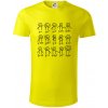 Algebra dance - Tričko z organickej bavlny - 3XL ( Citrónová )