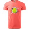 Tenisová loptička v triku - Klasické pánske tričko vyššej gramáže - M ( Korálová )
