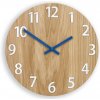 ModernClock Drevené nástenné hodiny Amadeus 33 cm modré/biele