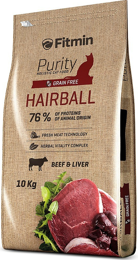 Fitmin Purity Hairball kompletní krmivo pro kočky 10 kg