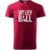Volleyball nápis - Klasické pánske tričko vyššej gramáže - M ( Marlboro červená )