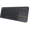 Logitech Wireless Keyboard K400 Plus bezdrátová klávesnice CZ/SK černá