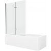 MEXEN/S - Vega obdĺžniková vaňa 150 x 70 cm s panelom + vaňová zástena 120, transparent, chróm 550115070X9212020100