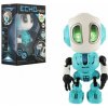 Teddies Robot ECHO opakujúci vety 12 cm kov so zvukom a svetlom