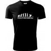 Bowling evolúcia - Pánske tričko Fantasy športové - 2XL ( Čierna )