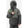 DREAMSCAPE Chlapčenská snowboardová bunda SNB 500 dlhá a veľmi odolná kaki 12 rokov